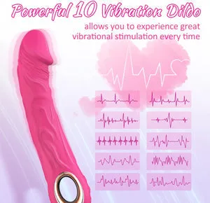 10 Powerful Realistic Silicone G-Spot Dildo Vibrator