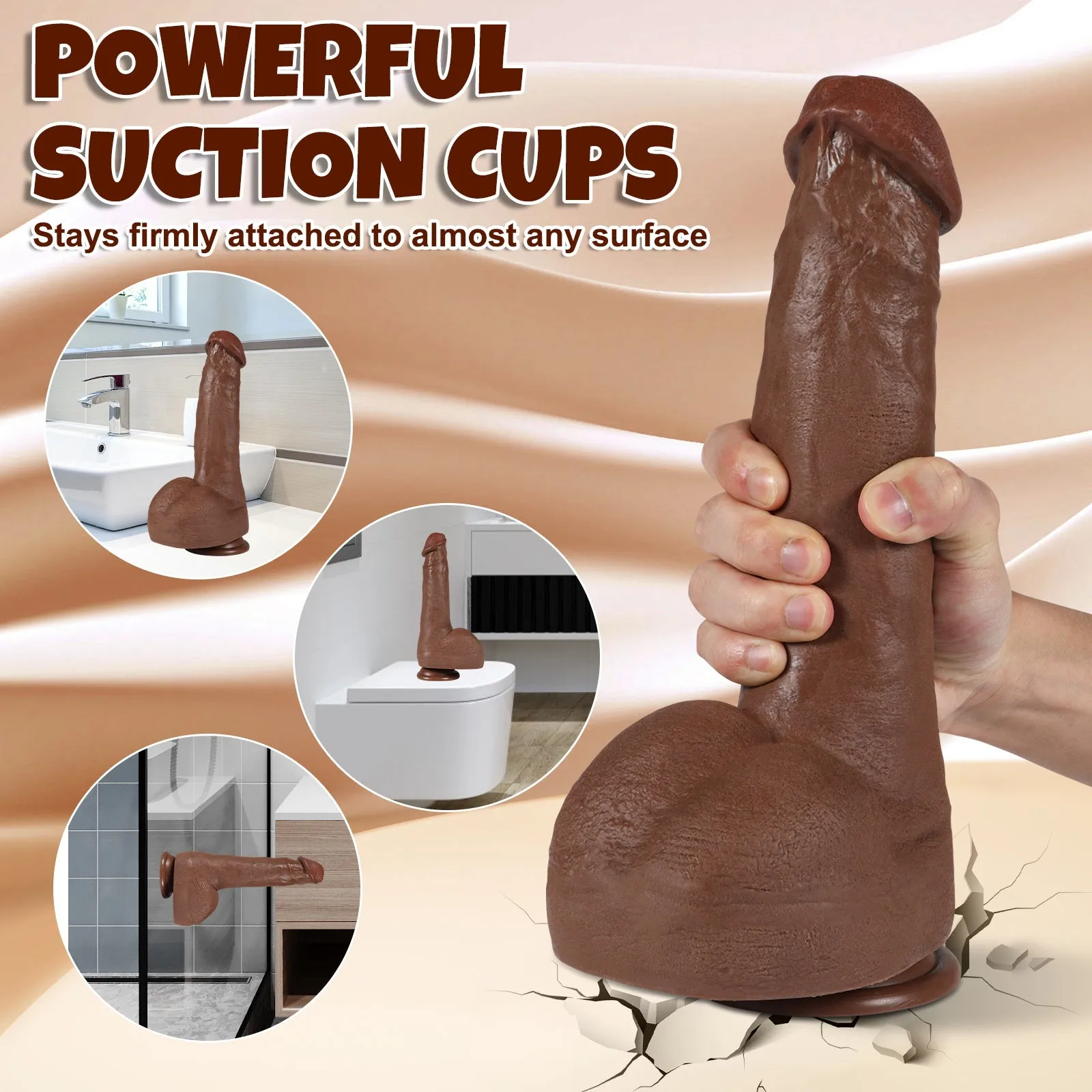 11-Inch Realistic TPE Dildo for Deep Pleasure