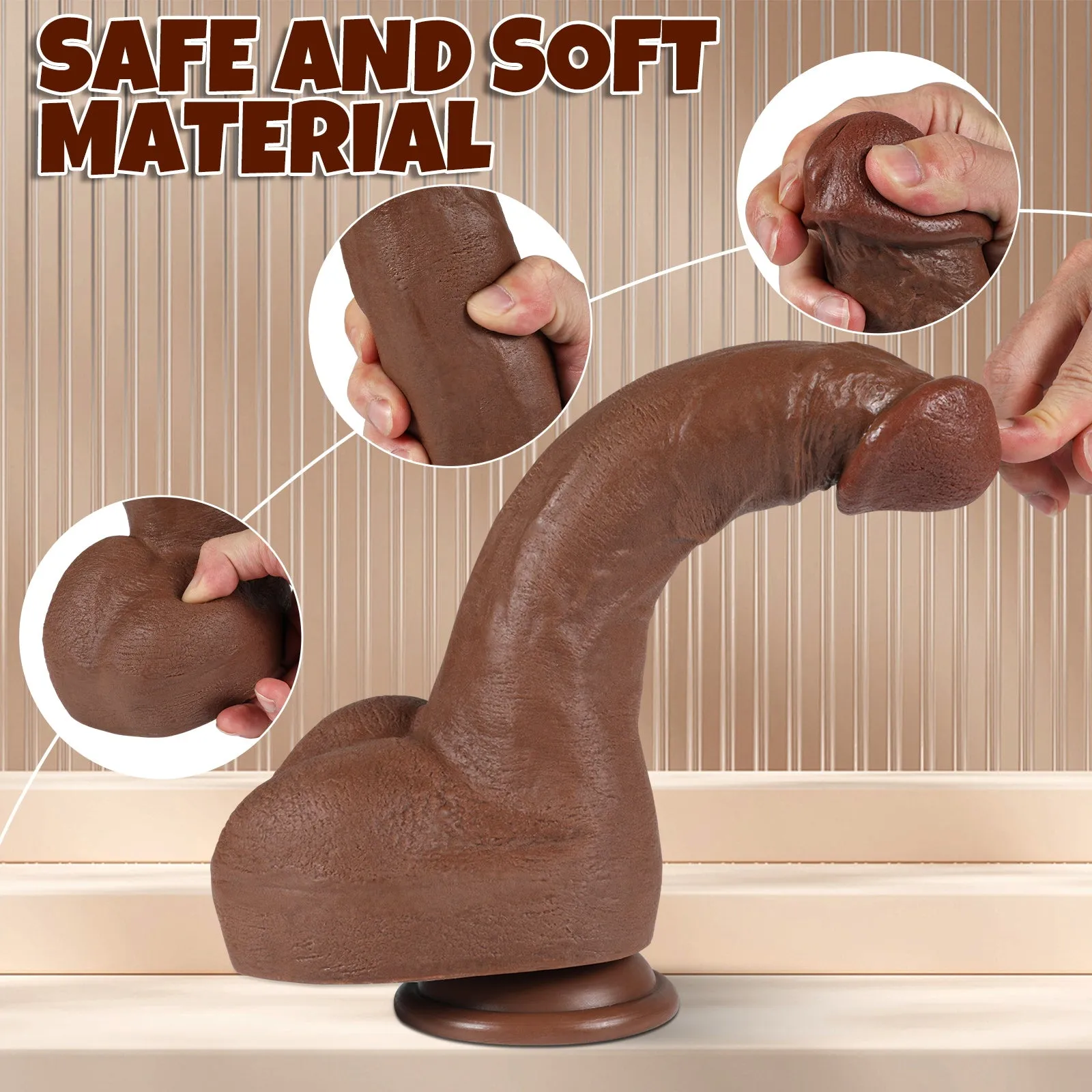 11-Inch Realistic TPE Dildo for Deep Pleasure