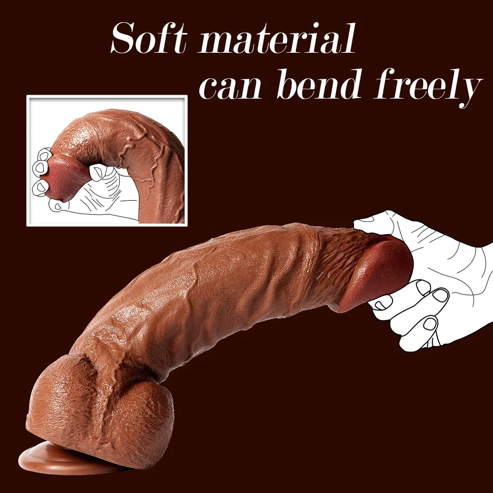 13-Inch Length 3-Inch Diameter Huge Thick Realistic Dildo