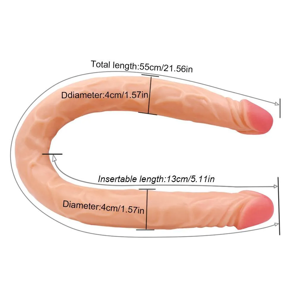 21.56 Inch Super Long Double Ended Dildo Vaginal Anal Play Double Head Dildo for Women Lesbian Couples