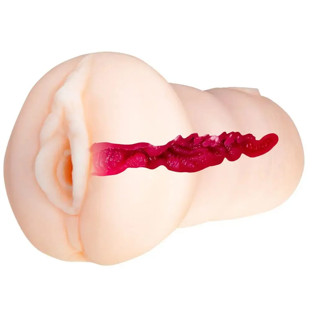 7-inch Utensil Race Realistic Feel Flesh Pink Vagina Male Masturbator