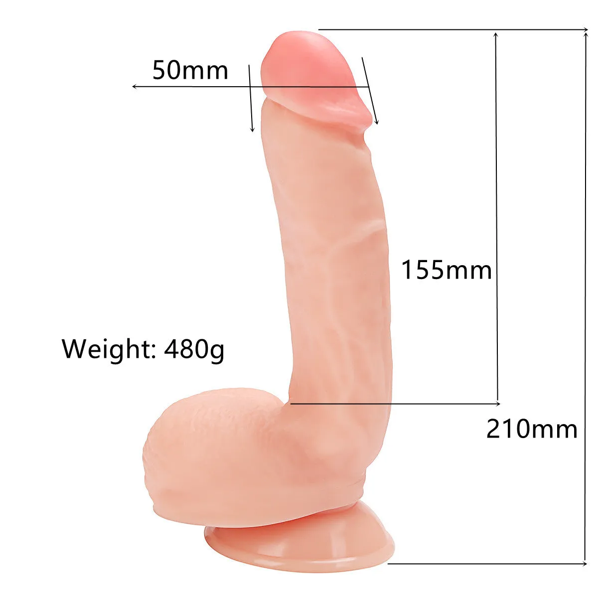 8.27 Inches Super Realistic Dildo Penis Cock Thick Dildo Sex Toys with Suction Cup Huge Anal Dildos for Women Gay Anal Play In Pakistan