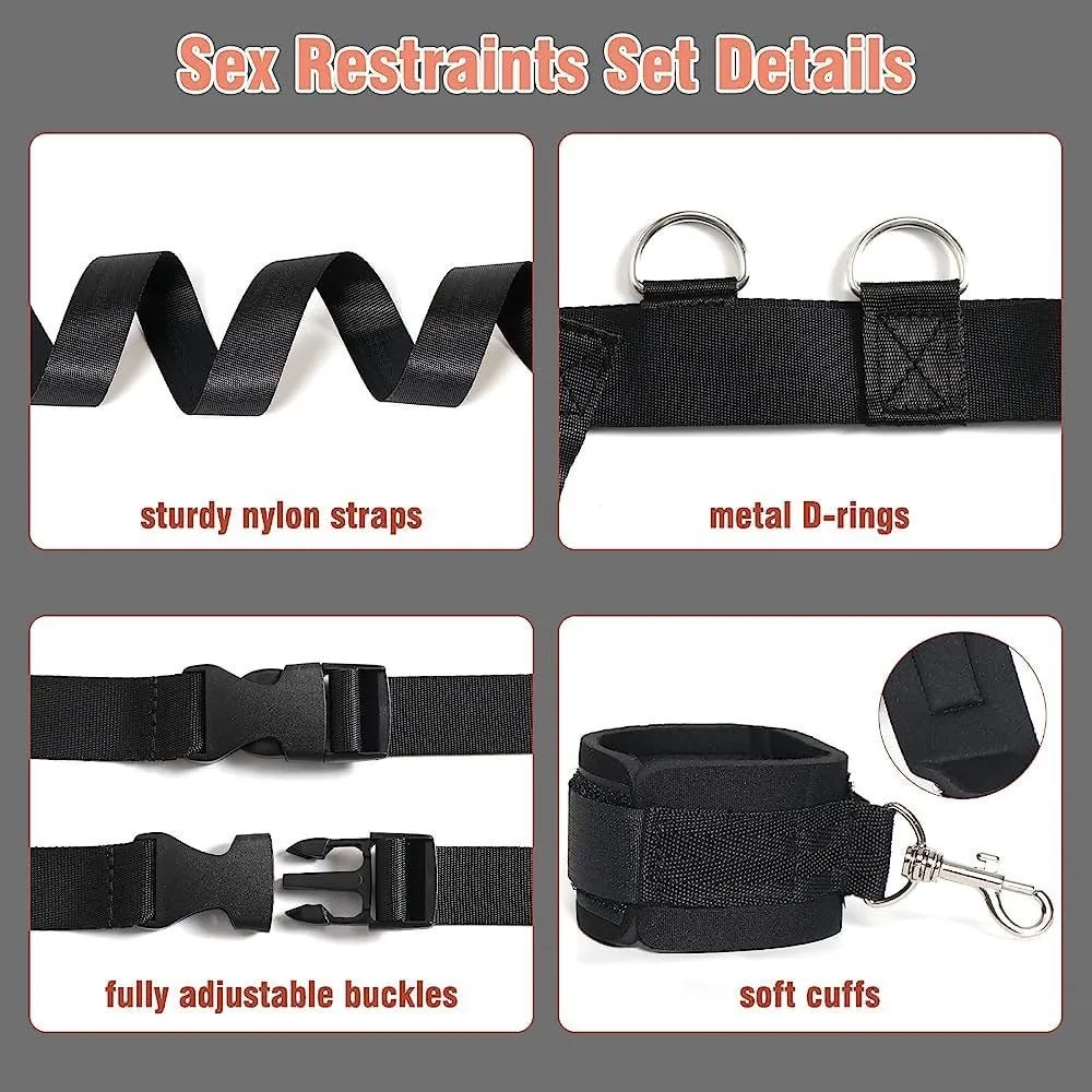 Adjustable Bed Restraint System – Love Straps for Couples