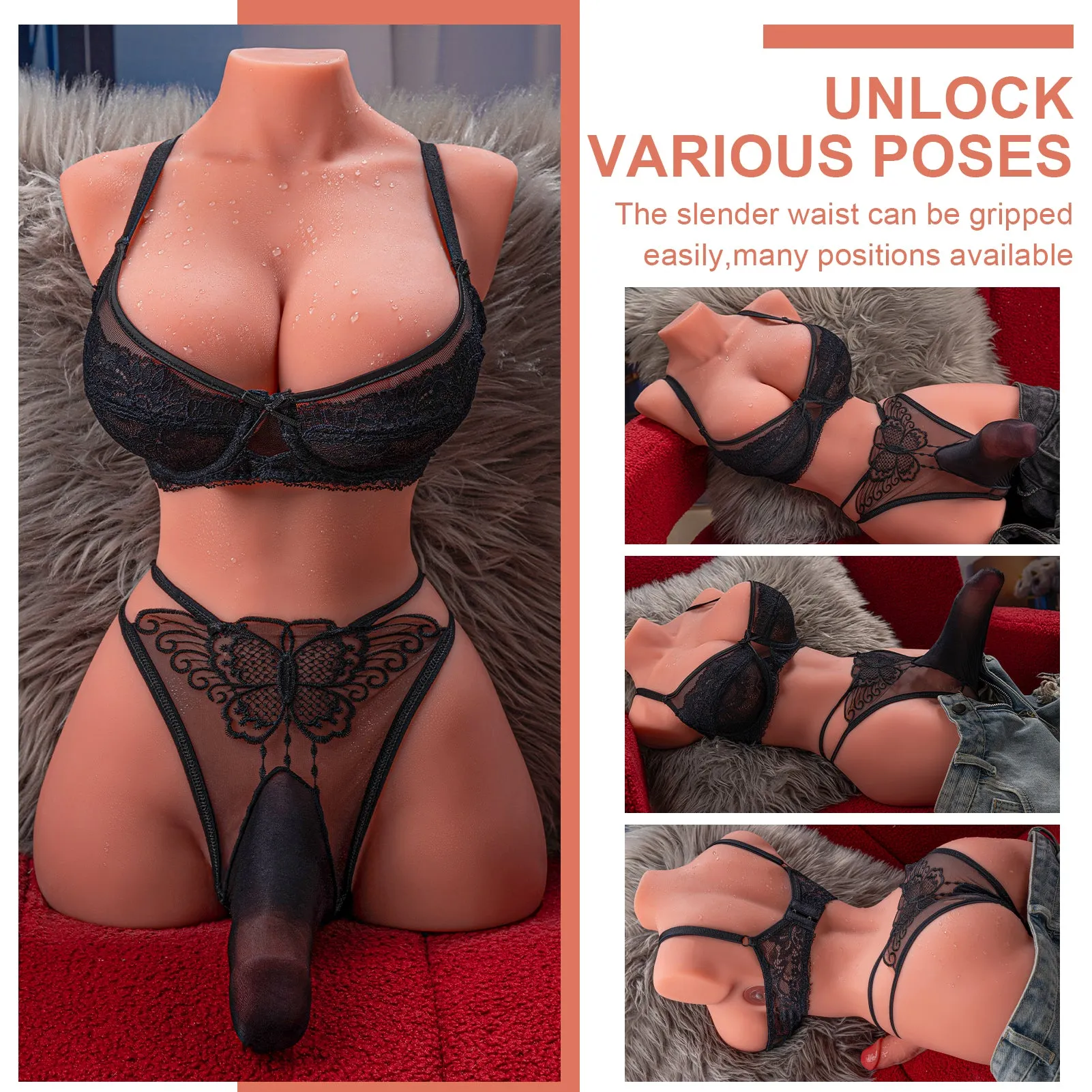 Alex: 21.49lb Shemale Sex Doll with Thrusting Dildo