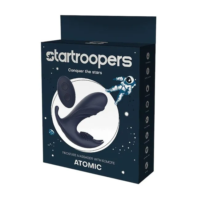 Aparat de masaj DREAMTOYS Startroopers Atomic. pentru stimulare anală. punctul P și perineu. 10 funcții de vibrație. albastru