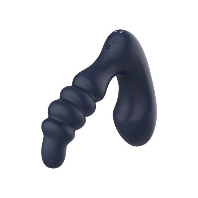 Aparat de masaj DREAMTOYS Startroopers Voyager. pentru stimulare anală și punctul P. 7 funcții de vibrație. albastru