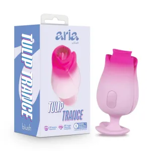 Aria Tulip Massager with Suction & Tongue Fluttering Vibrater by Blush