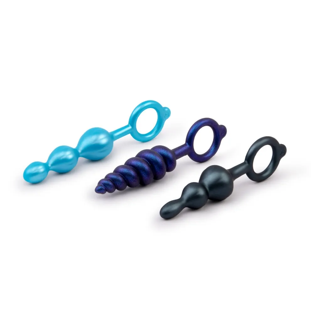 b-Vibe Beaded Butties 3 Piece Anal Plug Set