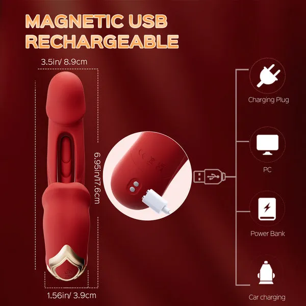 Biting Mouth Tongue Clitoral Stimulator Tapping Vibrator