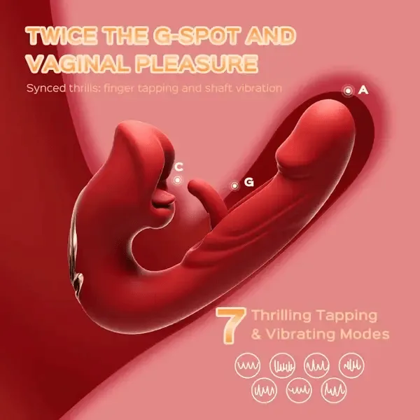 Biting Mouth Tongue Clitoral Stimulator Tapping Vibrator