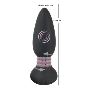 Black Velvets Remote Controlled Rotating Butt Plug 14cm