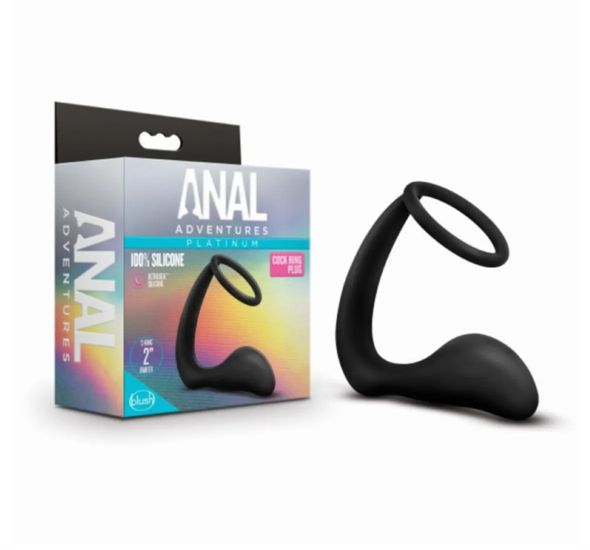 Blush Anal Aventures Platinum Silicone Butt Plug & Cock Ring