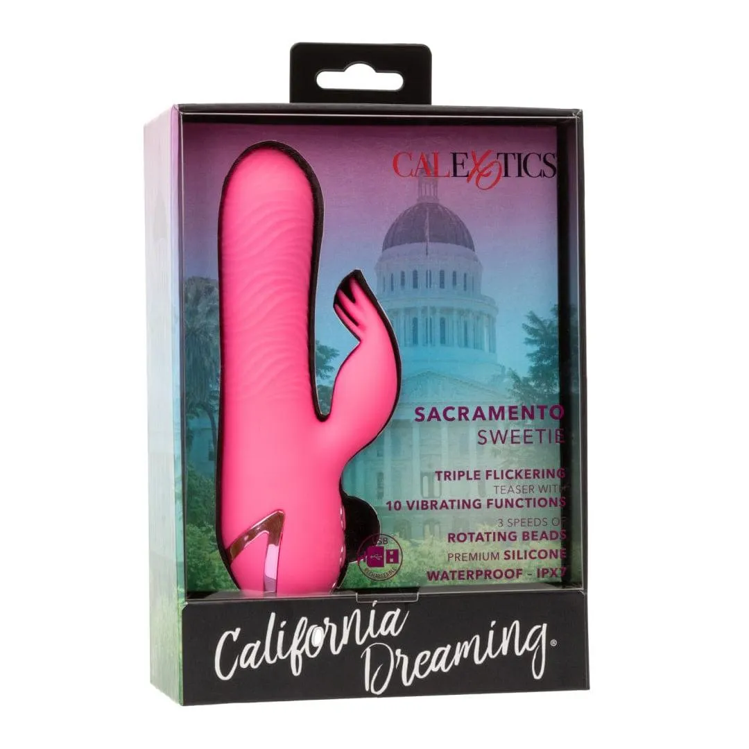 California Dreaming Sacramento Sweetie Mini Rabbit with Rotating Beads - Pink