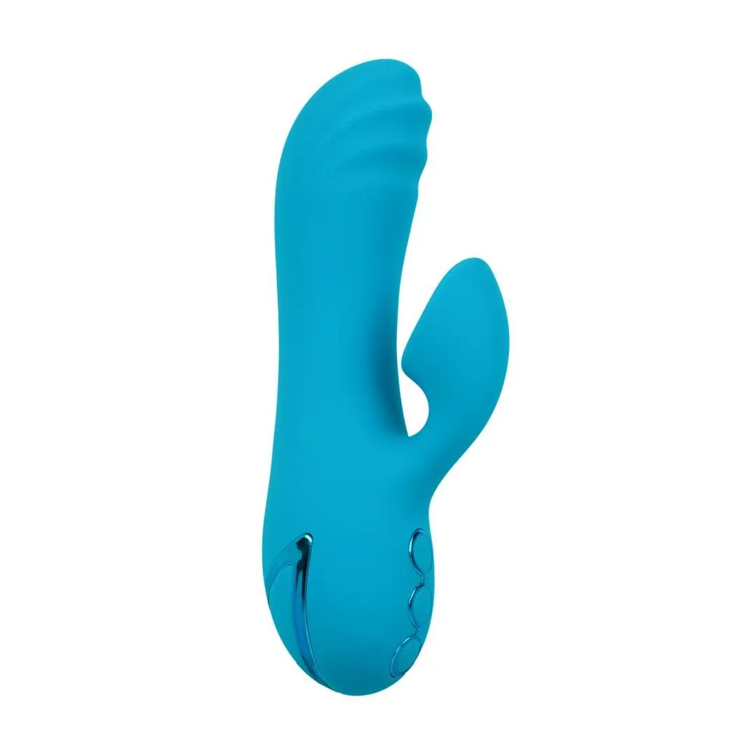California Dreaming Sunset Beach Seducer Clit Sucking Mini Rabbit Vibrator - Blue