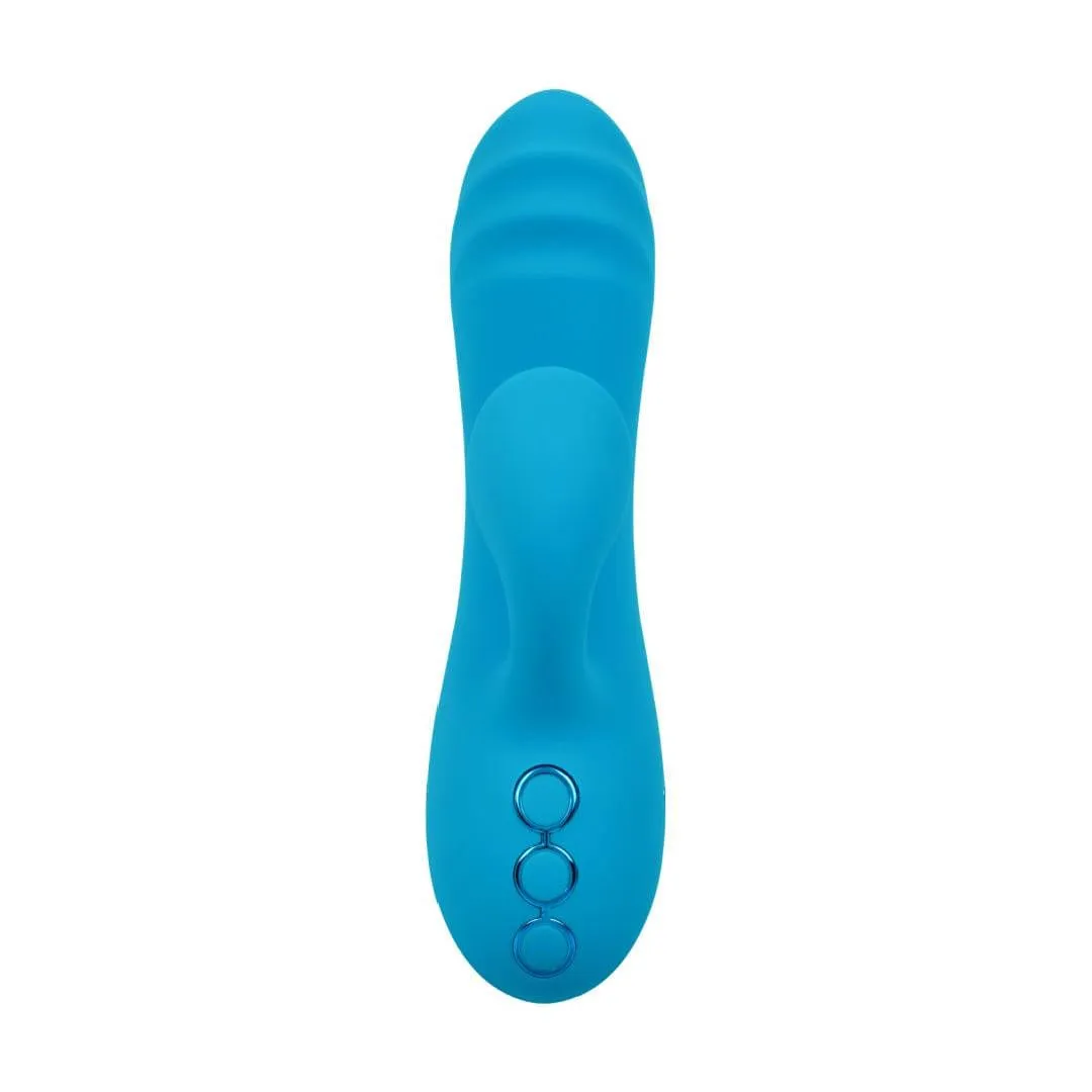 California Dreaming Sunset Beach Seducer Clit Sucking Mini Rabbit Vibrator - Blue
