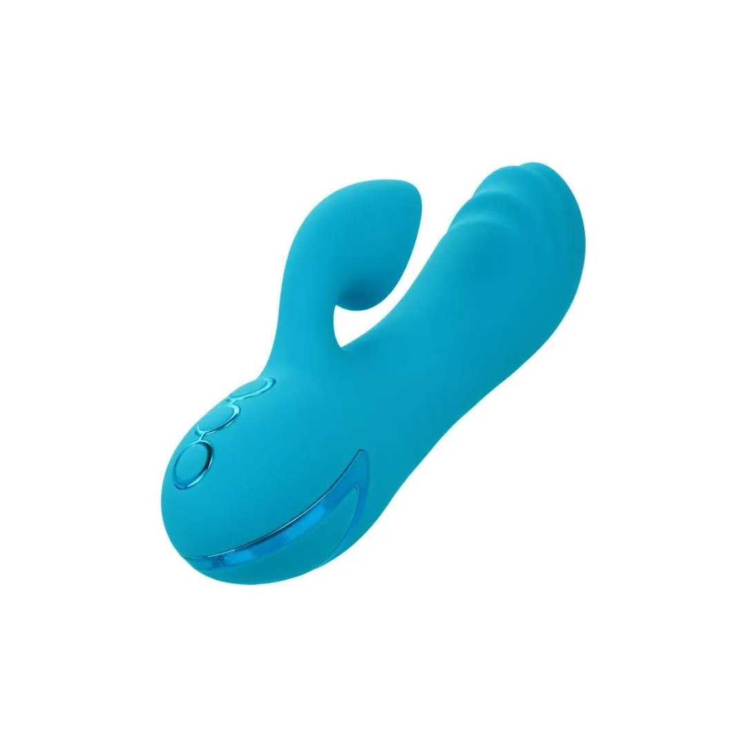 California Dreaming Sunset Beach Seducer Clit Sucking Mini Rabbit Vibrator - Blue
