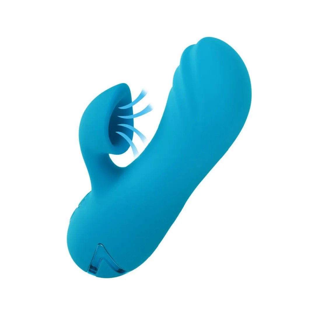 California Dreaming Sunset Beach Seducer Clit Sucking Mini Rabbit Vibrator - Blue