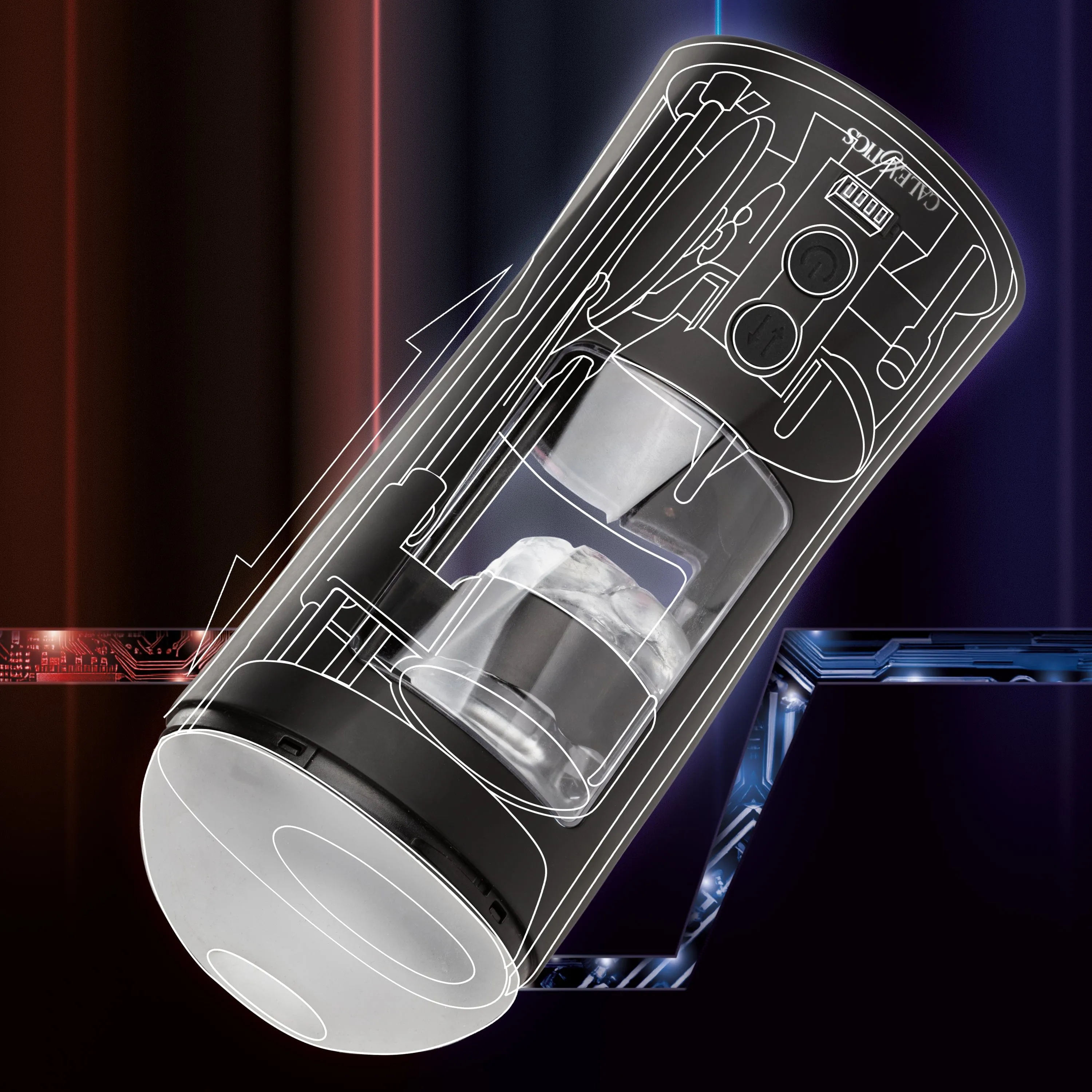 California Exotics - Bionic Power Stroking Masturbator (Black)