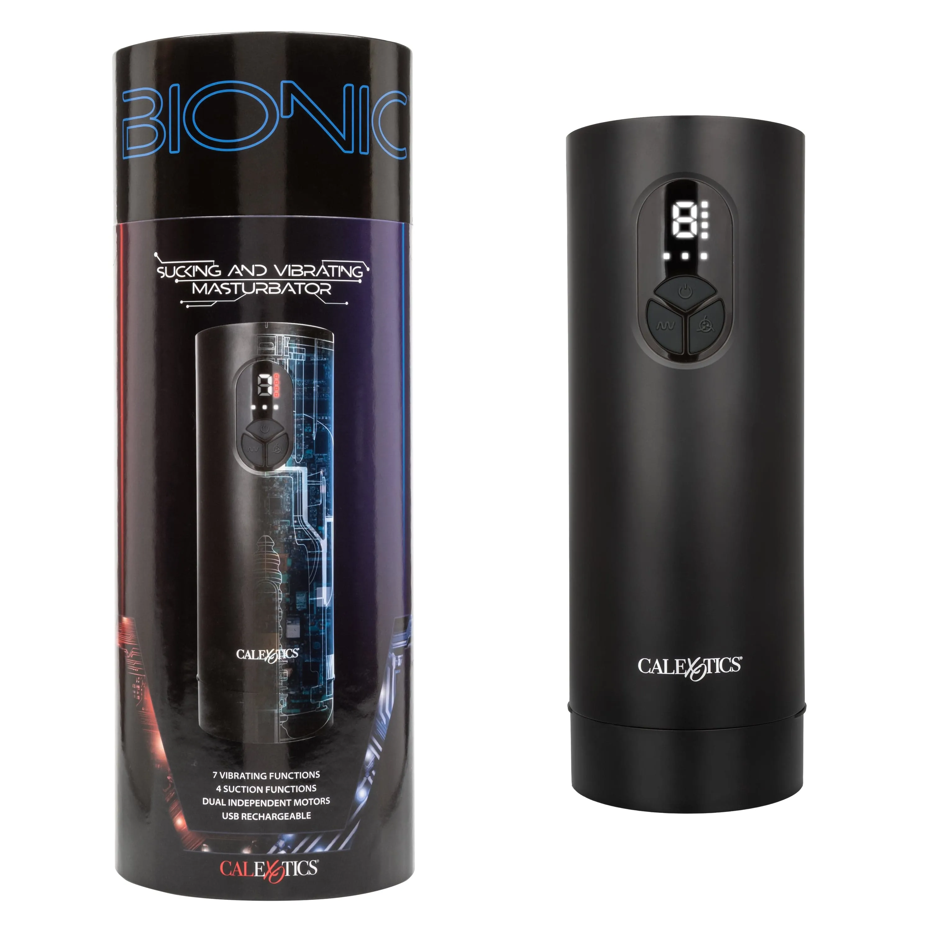 California Exotics - Bionic Sucking and Vibrating Masturbator (Black)