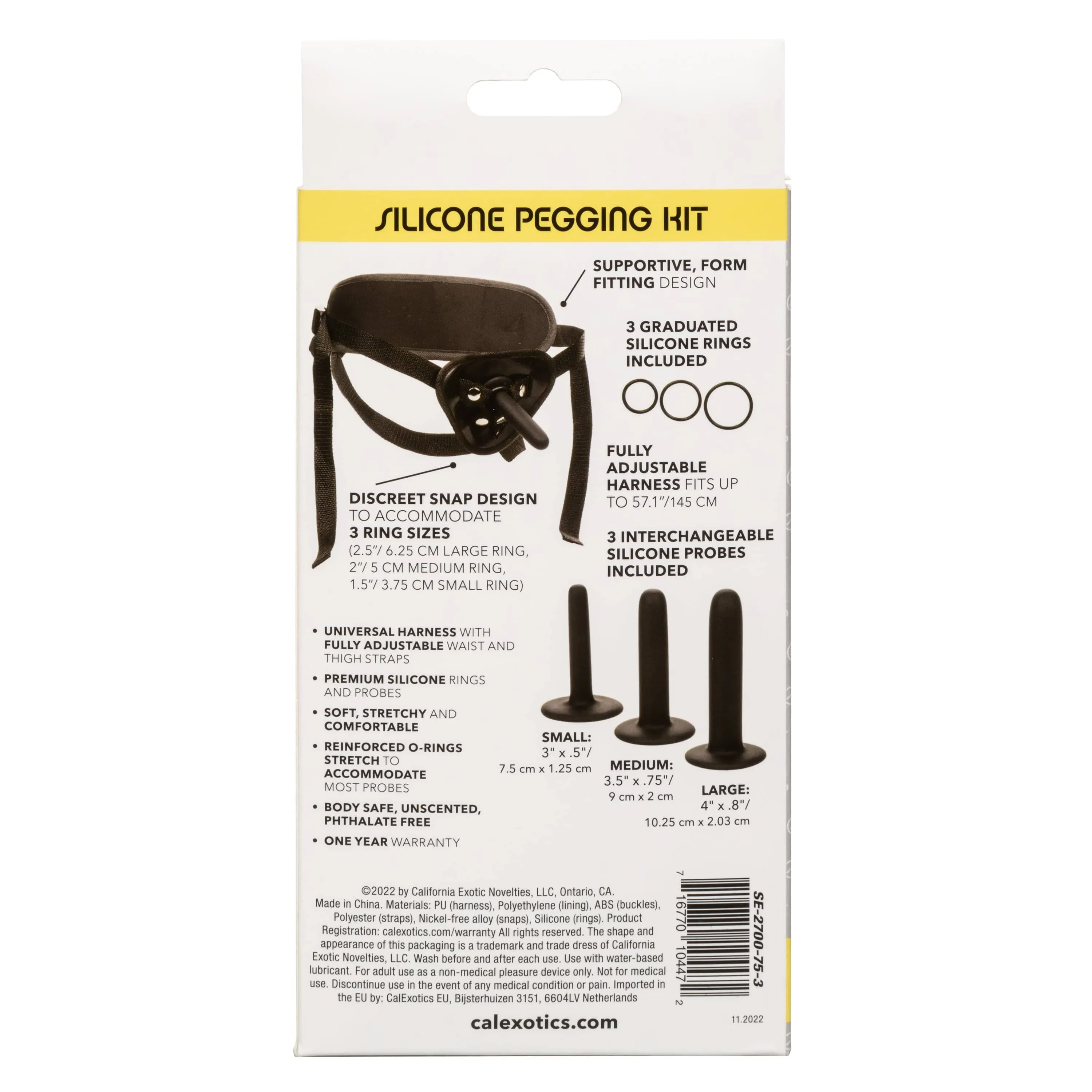 California Exotics - Boundless Silicone Pegging Kit Strap On (Black)