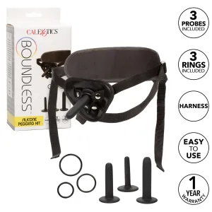 California Exotics - Boundless Silicone Pegging Kit Strap On (Black)