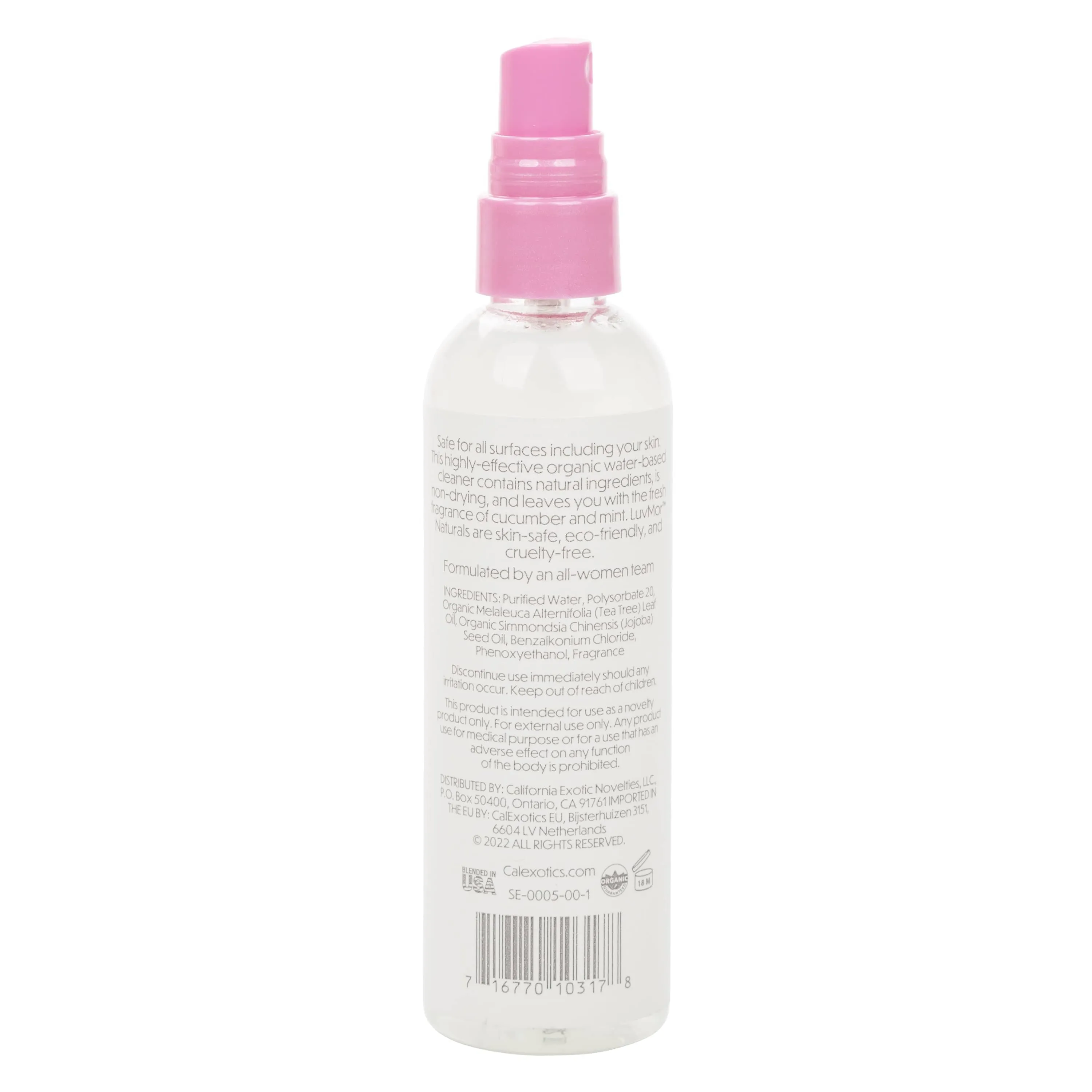 California Exotics - LuvMor Naturals Cucumber Mint Body Safe Toy Cleaner