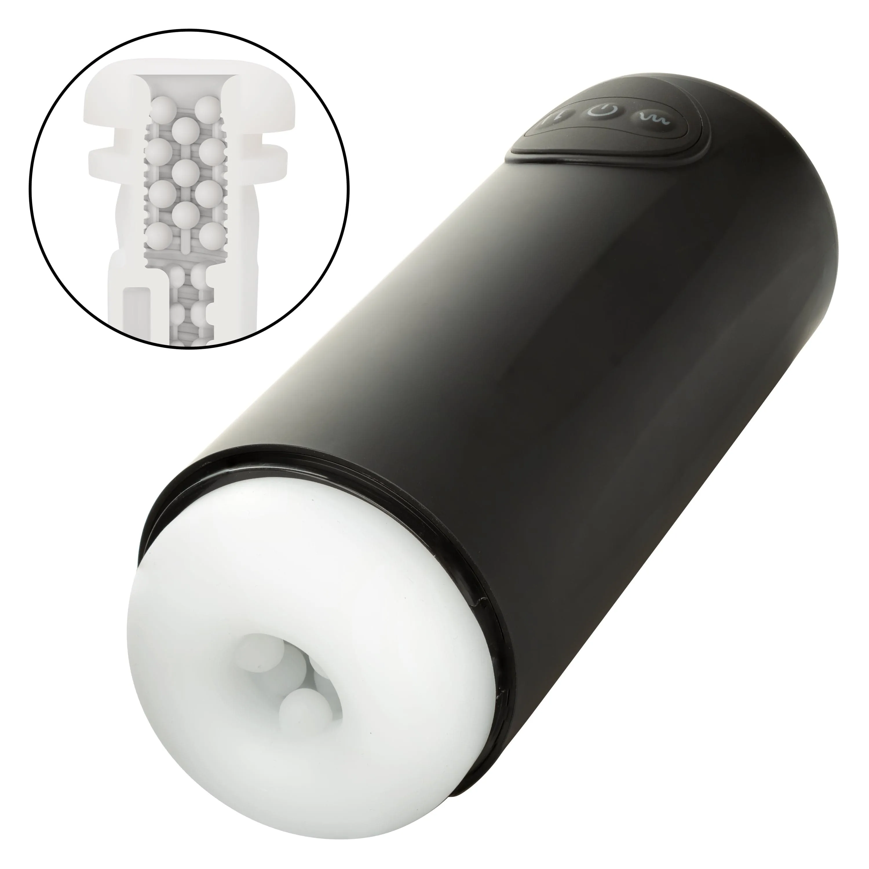 California Exotics - Optimum Power Vibrating and Thrusting Stroker Masturbator (Black)