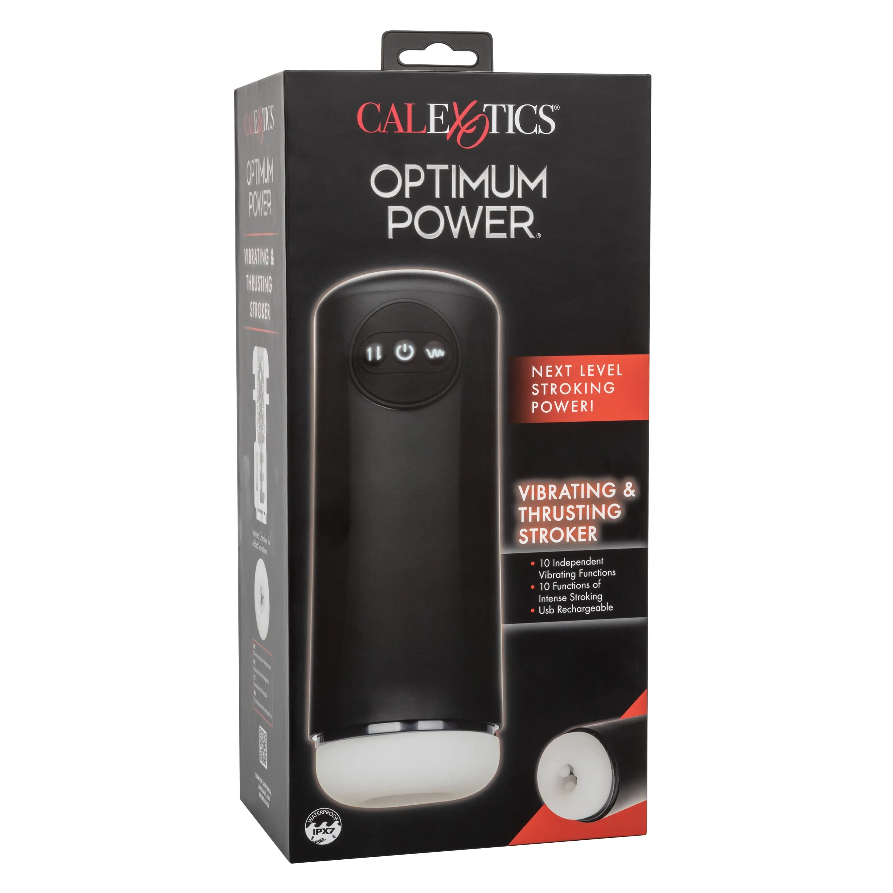 California Exotics - Optimum Power Vibrating and Thrusting Stroker Masturbator (Black)