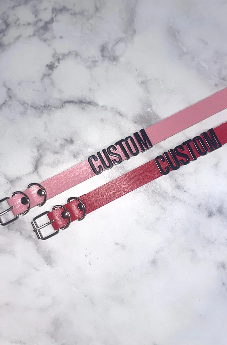 Custom Black Letter Collar