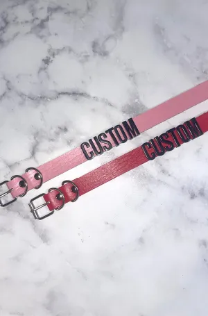Custom Black Letter Collar
