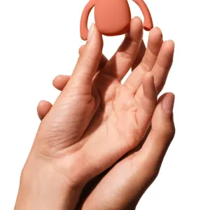 Dame Eva Hands-Free Silicone Clitoral Vibrator - Papaya