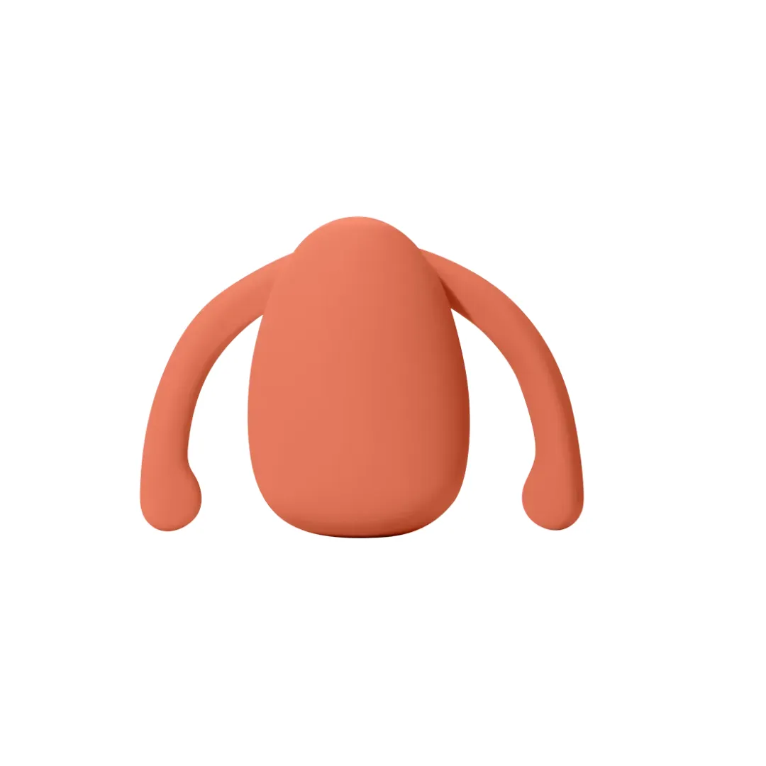Dame Eva Hands-Free Silicone Clitoral Vibrator - Papaya