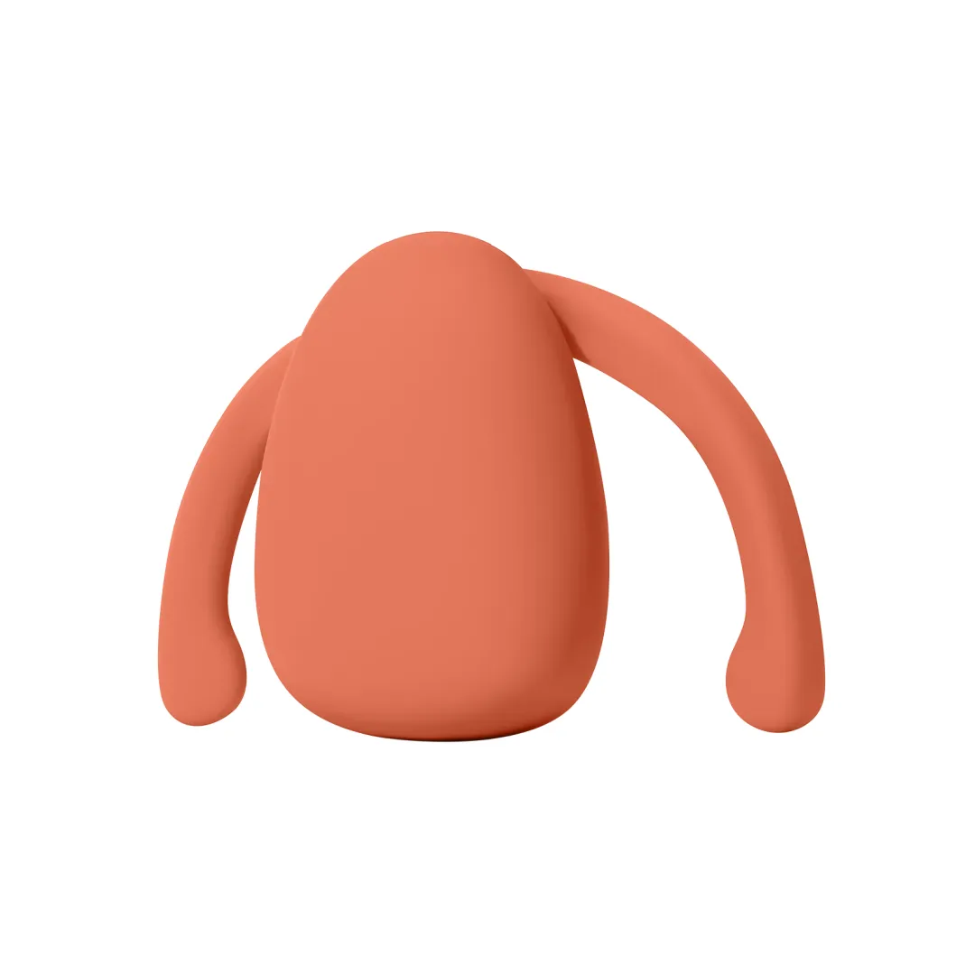 Dame Eva Hands-Free Silicone Clitoral Vibrator - Papaya