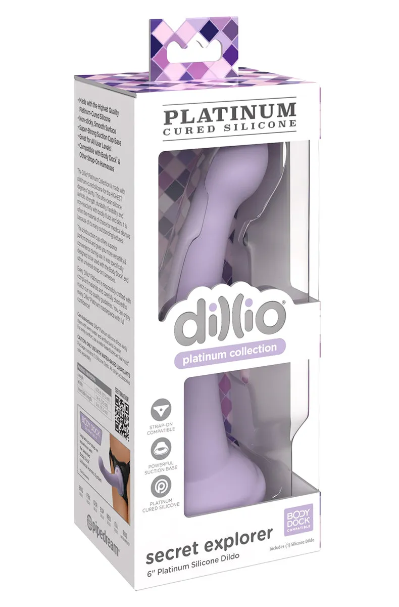 Dillio Platinum Secret Explorer 6 Silicone Dildo