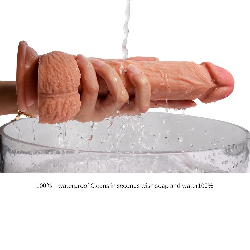 Double Layer Liquid Silicone Lifelike Penis with Strong Suction