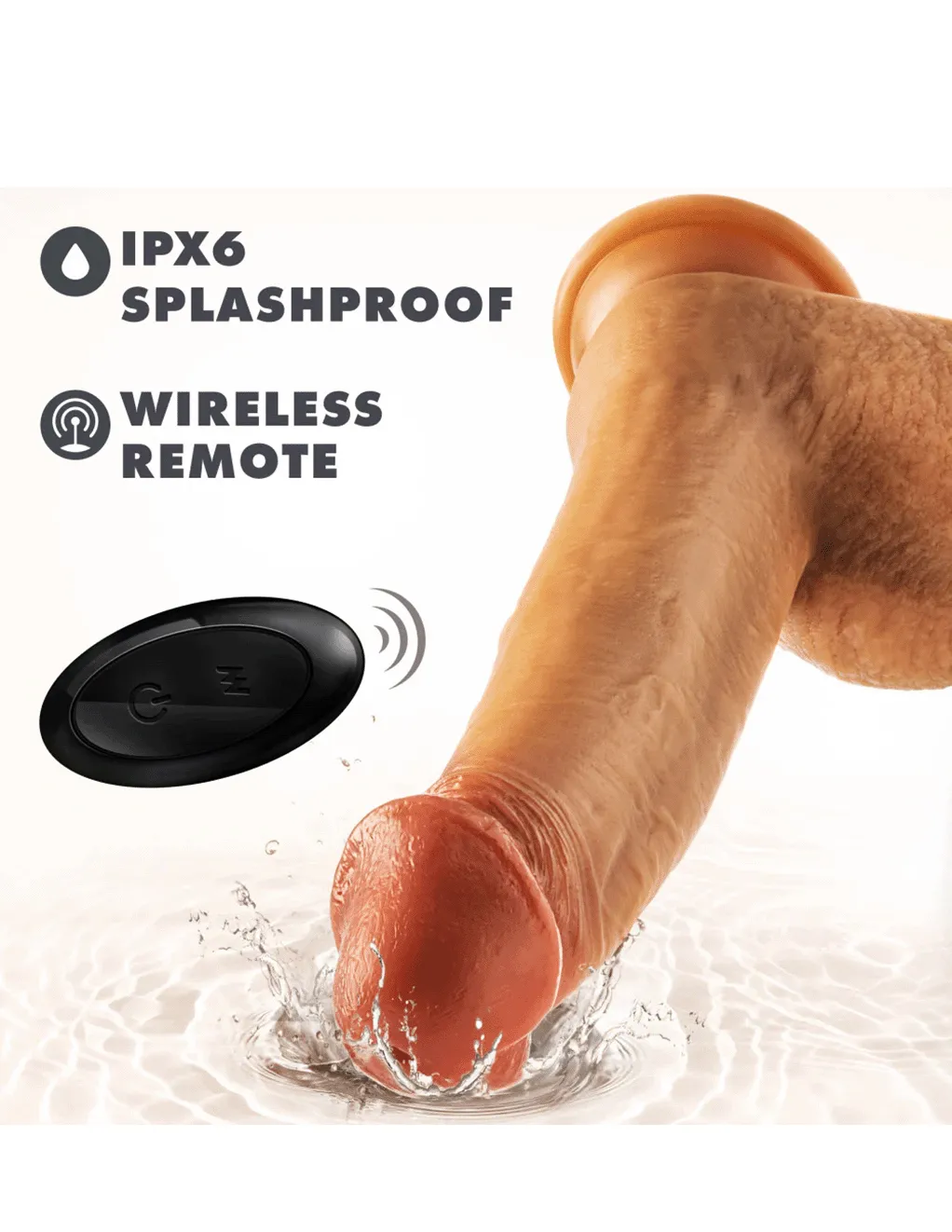 Dr. Phillips 8.5in Silicone Thrusting Dildo