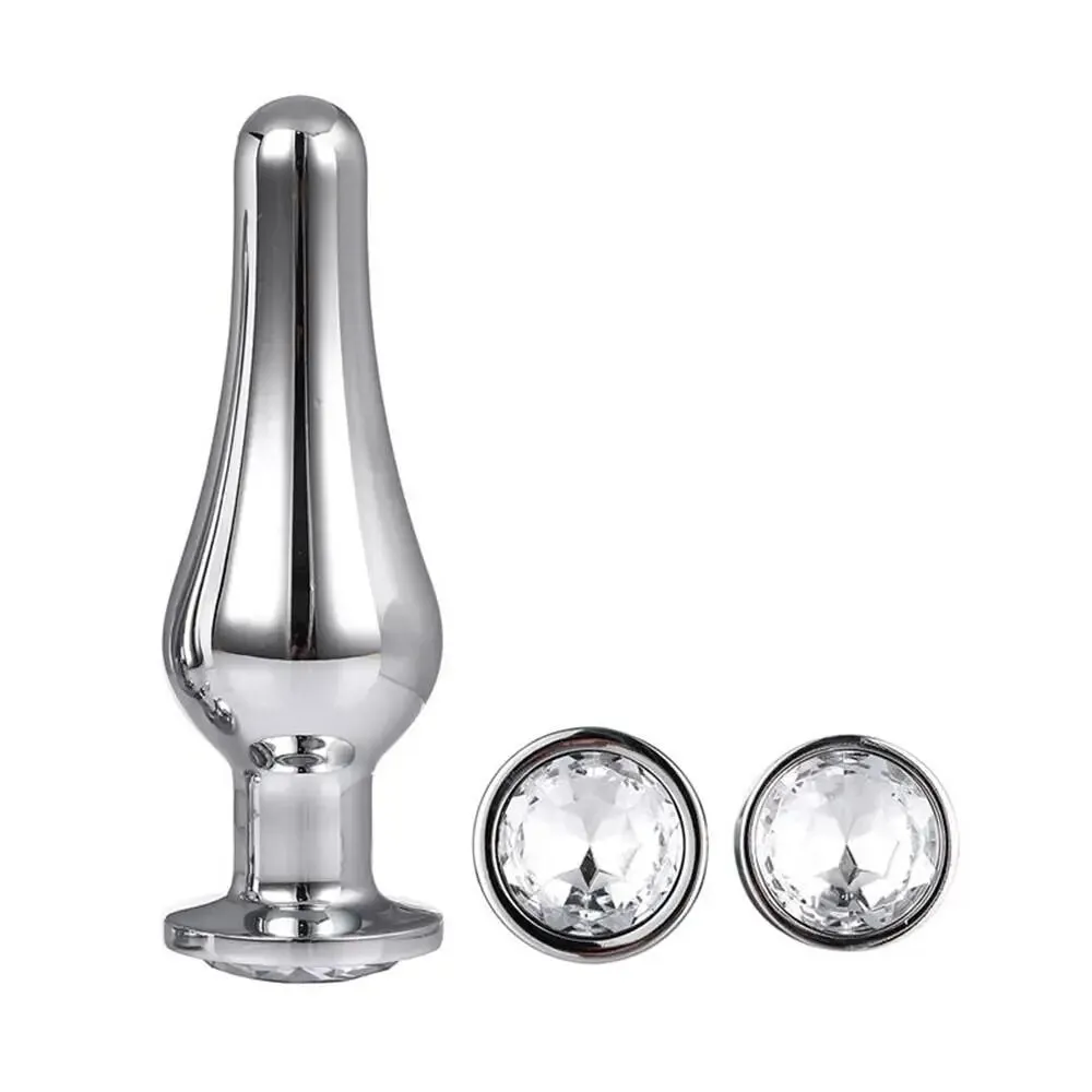 Dream Toys Stainless Steel Silver Butt Plug Set for Beginners