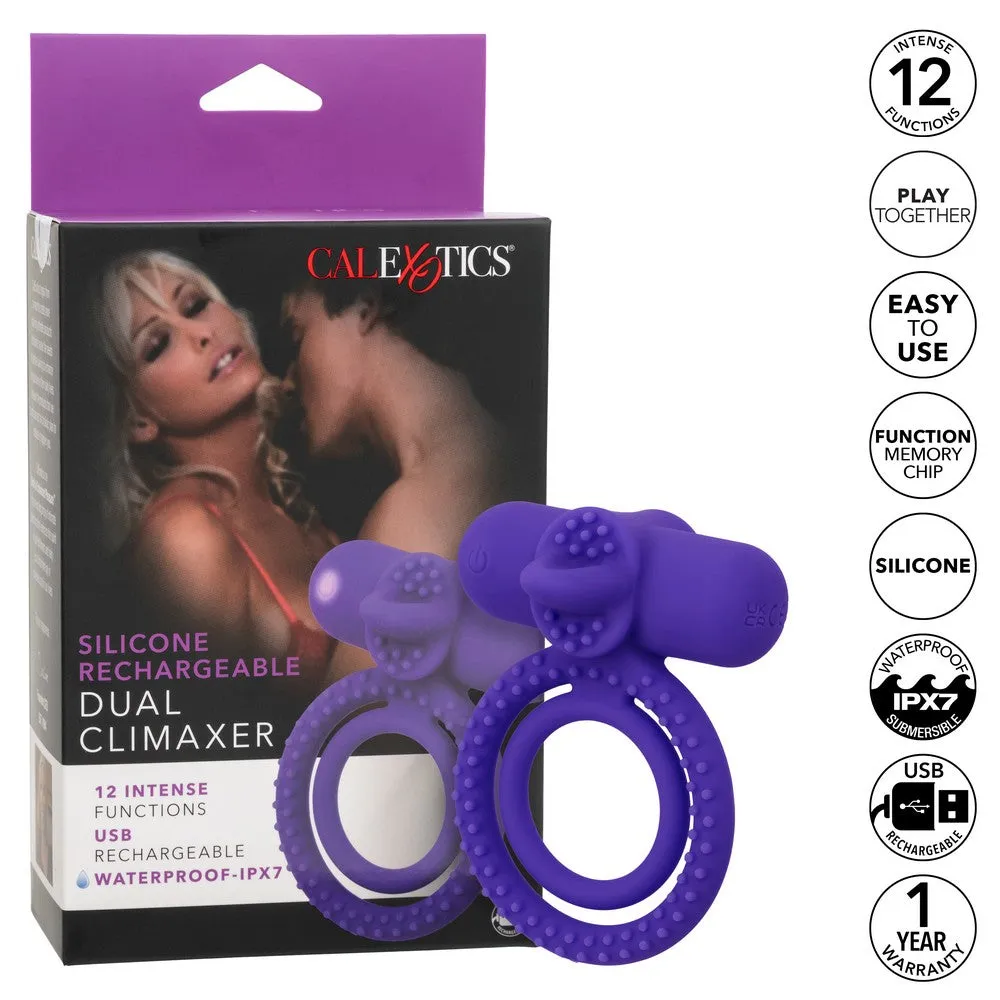 Dual Climaxer Rechargeable Vibrating Cock Ring by Cal Exotics