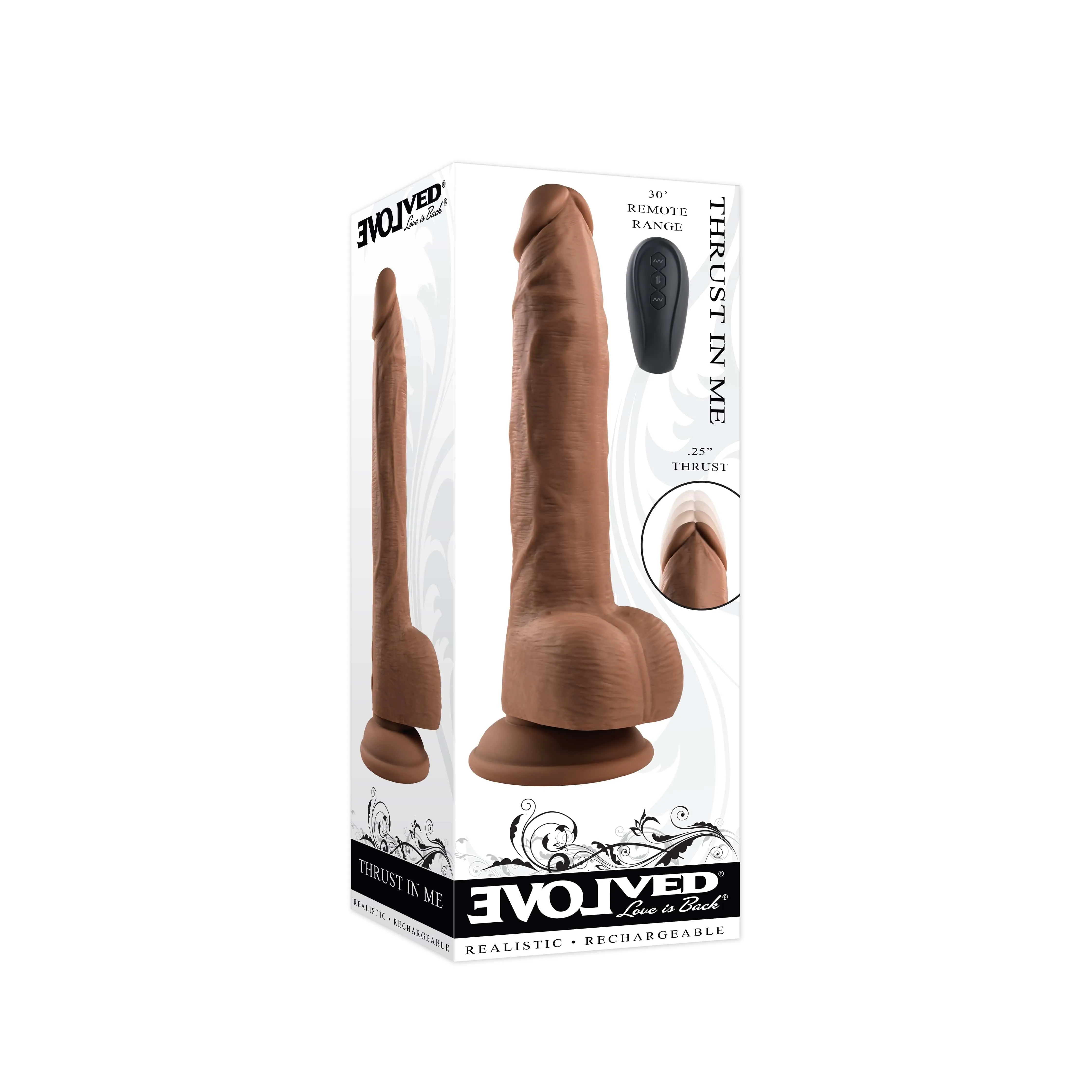Evolved - Thrust In Me Vibrating Realistic Dildo 9.25