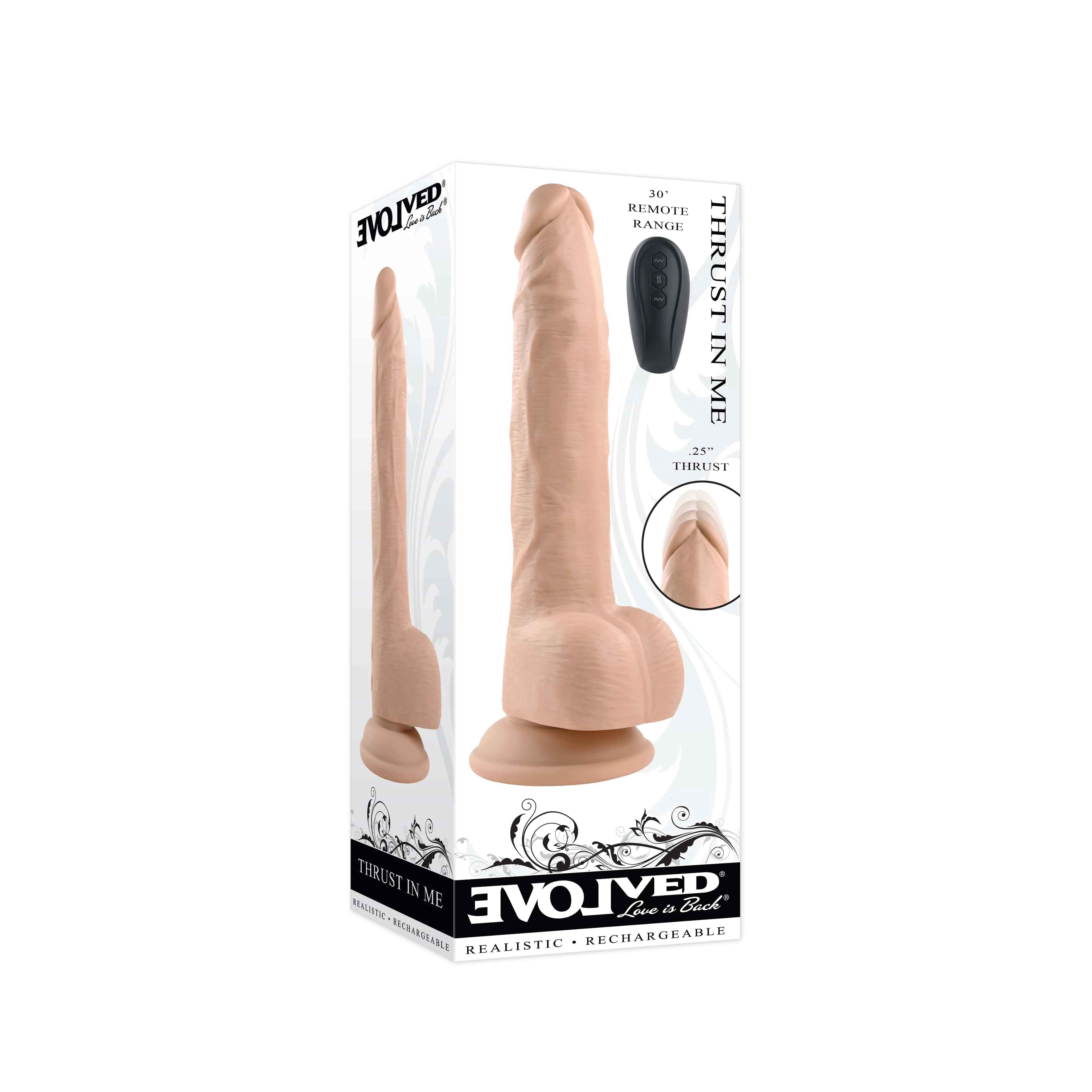 Evolved - Thrust In Me Vibrating Realistic Dildo 9.25