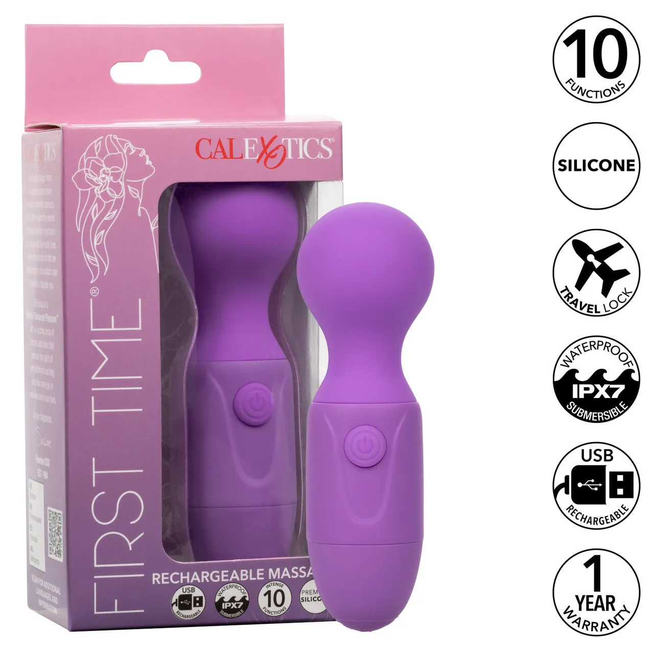 First Time Rechargeable Purple Massager