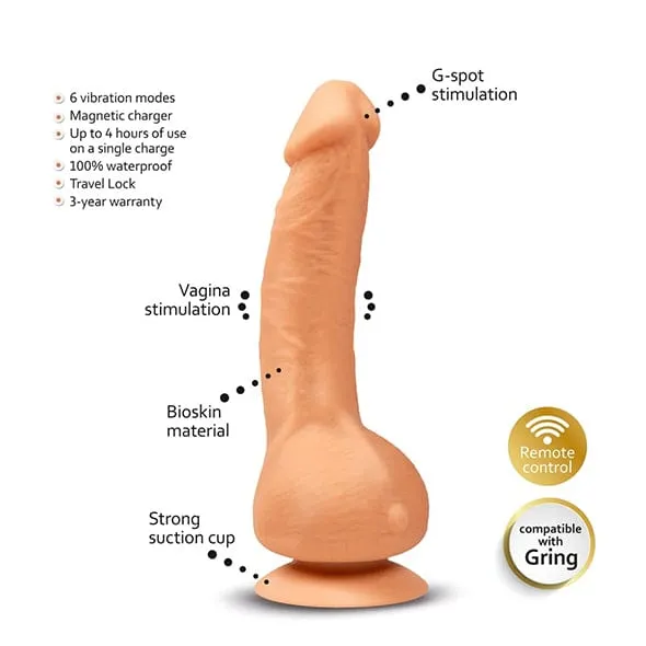 FT London - G Vibe Greal Mini Vibrating Realistic Dildo 7 (Flesh)