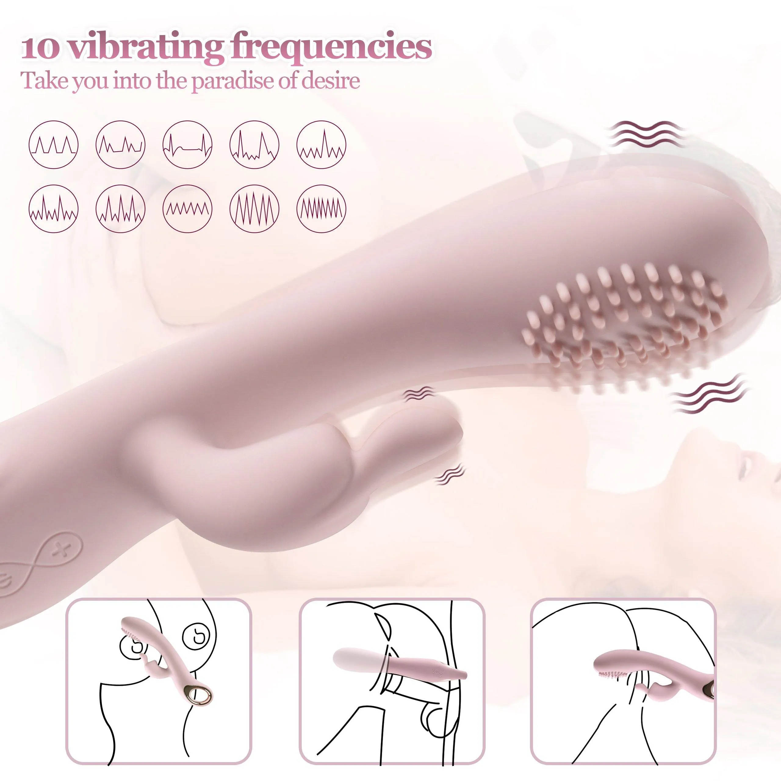 G Spot Rabbit Vibrator 10 Frequencies Clitoris Stimulation