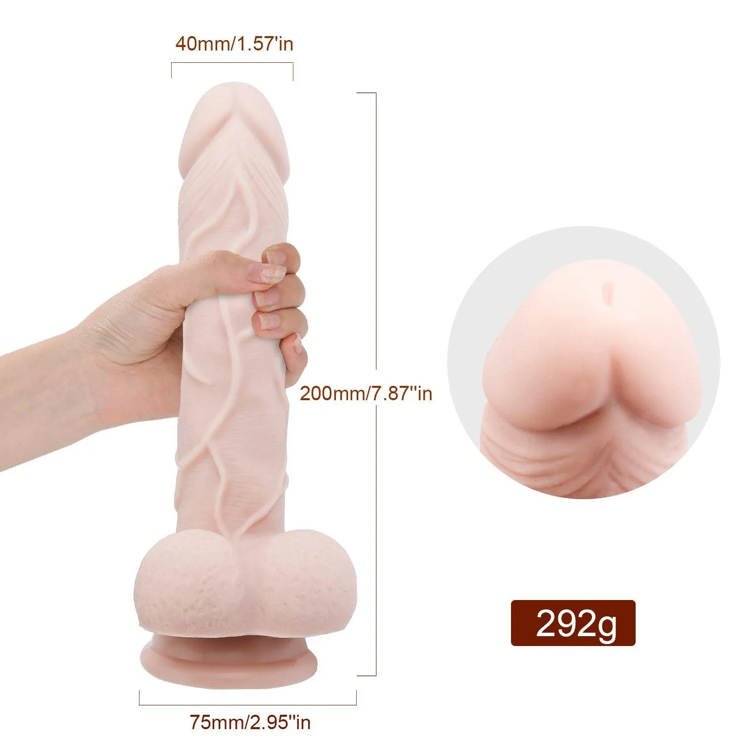 G-Spot Realistic Suction Dildo 7.87 inch Penis