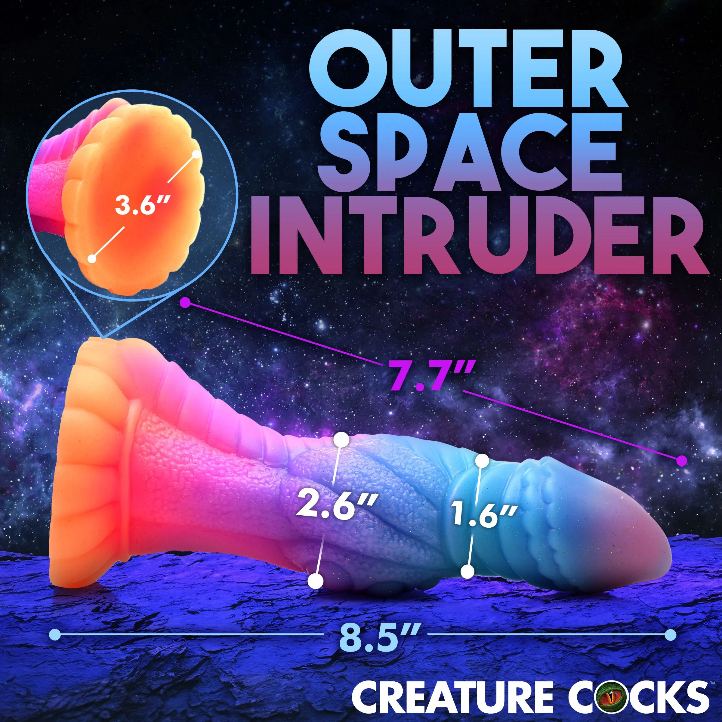 Galactic Alien Glow In The Dark Dildo