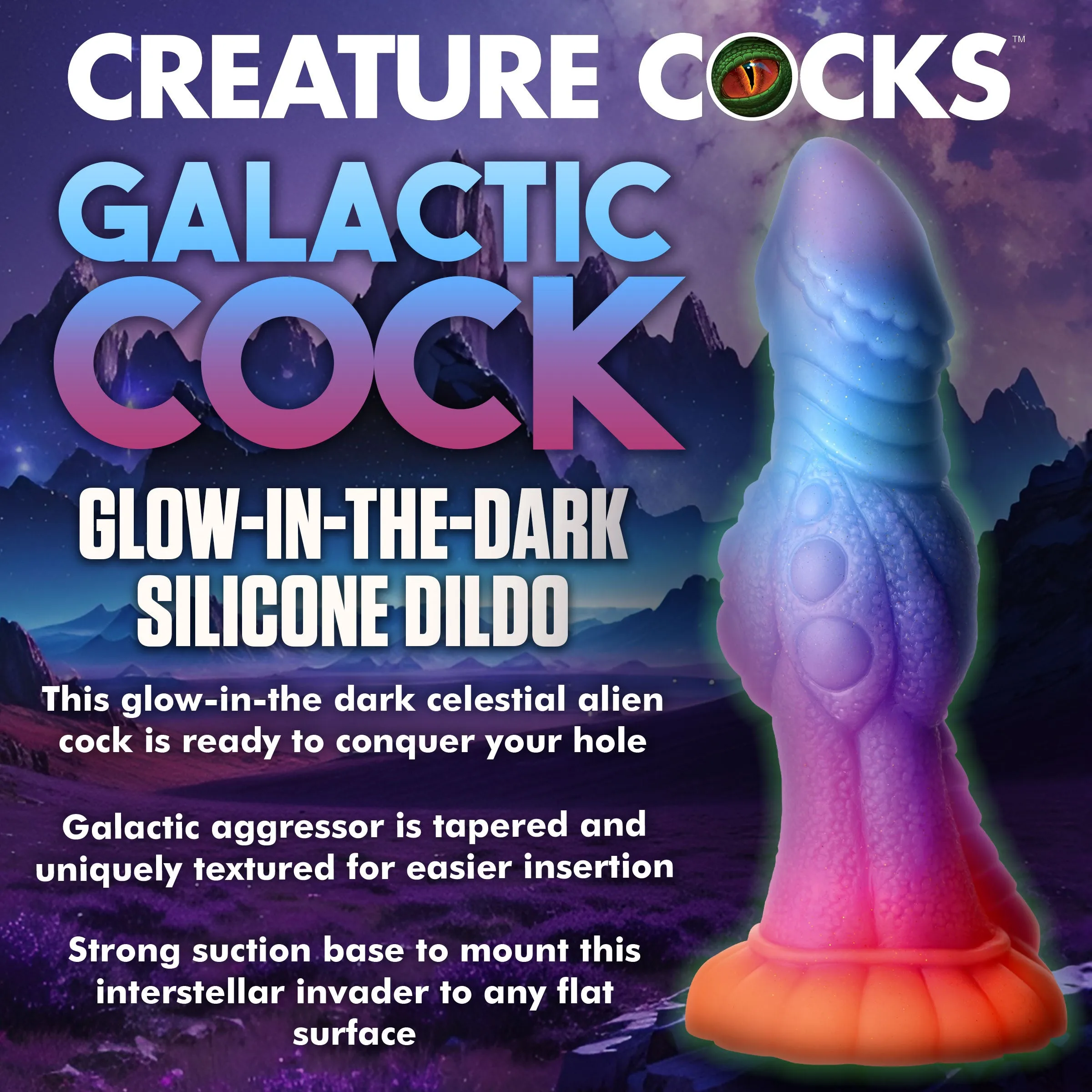 Galactic Alien Glow In The Dark Dildo