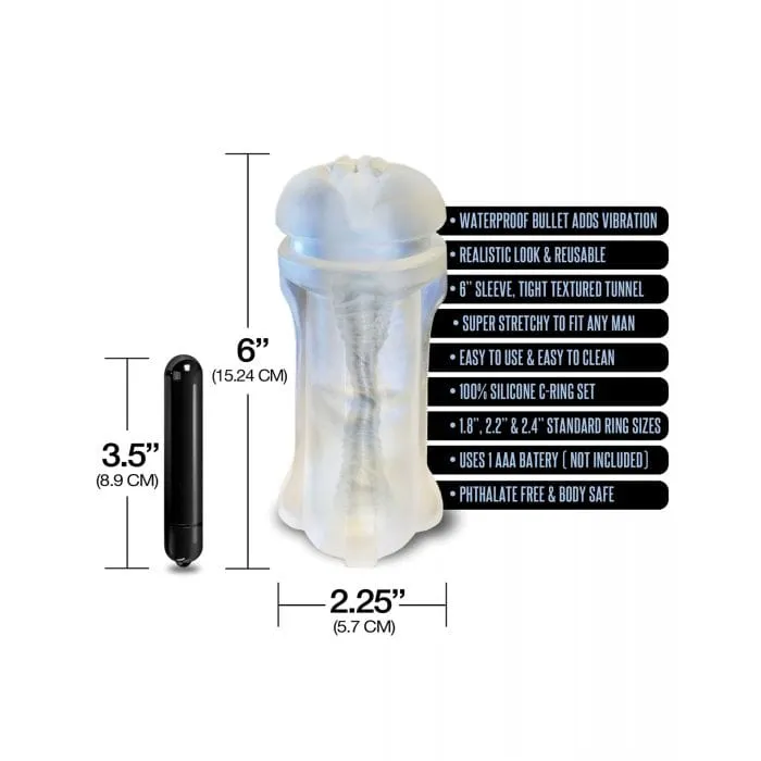 Happy Ending - MSTR B8 Squeeze Box Vibrating Pussy Masturbator Pack Kit of 5 (Clear)