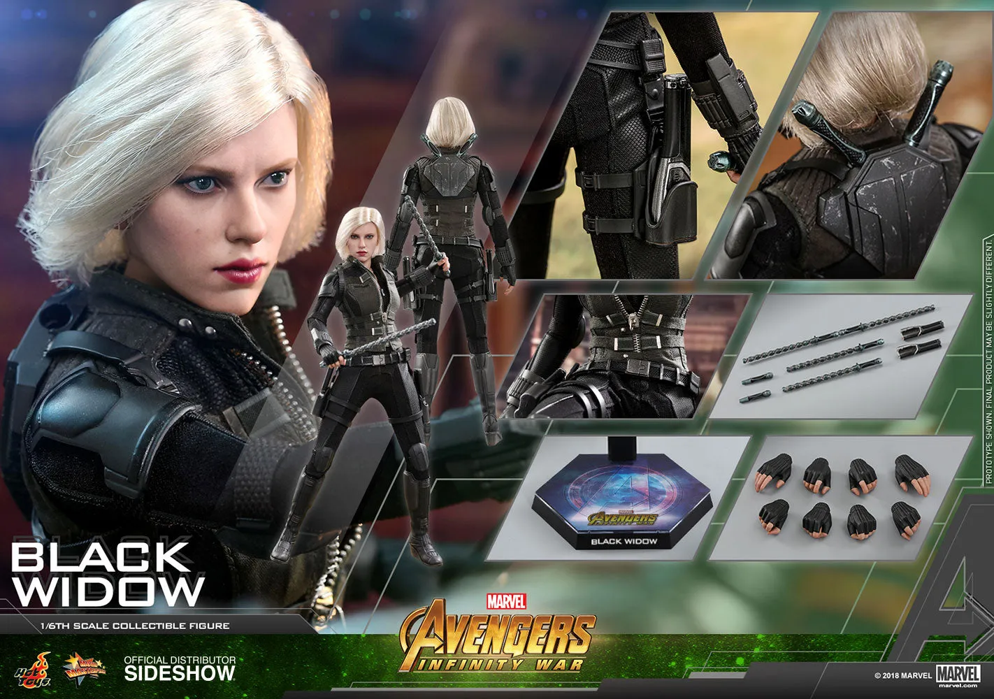 Hot Toys 1/6 Avenger Infinity War Black Widow Sixth Scale MMS460