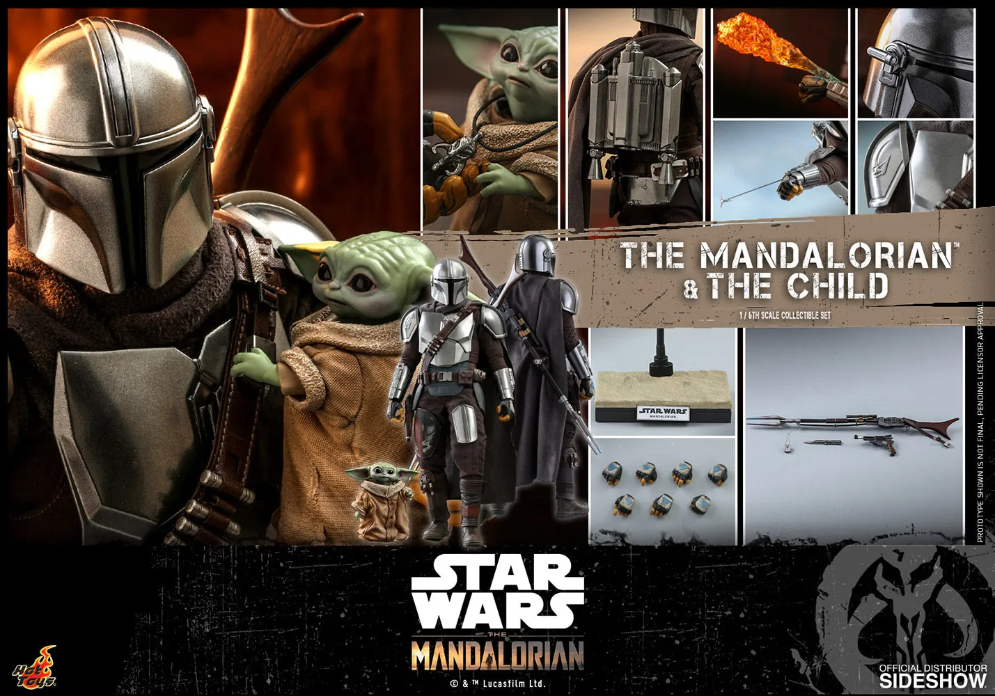 Hot Toys 1/6 Star Wars The Mandalorian and The Child Sixth Scale Figure TMS014
